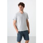 Taş Basic Kısa Kol Standart Kalıp V Yaka Erkek T-Shirt - 87912
