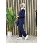 Taş Baskı Desenli Tunik Pantolon Ikili Takım - Laci - 4