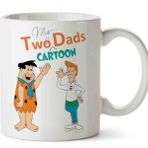 Taş Devri Jetsons Two Dads Cartoon Baskılı Kupa
