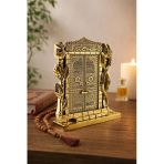 Taş İşlemeli Gold Renkli Allah & Muhammed (S.a.v) Kâbe Kapısı Figürlü Taşlı Masa Üstü Biblo 25 Cm