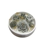 Taş Kasede 18x6 Cm Kokulu Çiçek Bahçesi Mum