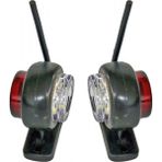 TAS Mini Takoz Düz Lamba 12 Ledli Kırmızı-Beyaz BL014KB (2 li)