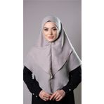 Taş Pratik Hazır Geçmeli Tesettür Eşarp Pamuk Caz Kumaş Çift Katlı Düz Hijab 2303_46