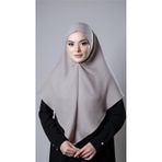Taş Pratik Hazır Geçmeli Tesettür Eşarp Pamuk Caz Kumaş Düz Hijab 2306_46
