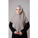 Taş Pratik Hazır Geçmeli Tesettür Eşarp Pamuk Caz Kumaş Tek Katlı Çapraz Hijab 2305_46