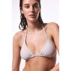 Taş Rengi Boncuklu Alice Üçgen Bikini Üstü - 40