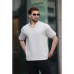 Taş Rengi Polo Yaka Erkek Basic T-Shirt E7145