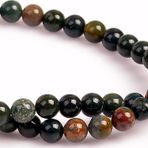 Taş Sandığı Kan Taşı / Heliotrop Taşı Dizi (8 mm)