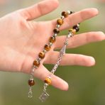 Taş Sandığı Kaplan Gözü Taşı Zaza Tesbih - 10 mm