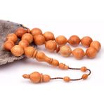 Taş Sandığı Kokulu Ardıç Ağacı Bilek Boy Tesbih 14 x 16 mm - Kahverengi