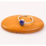 Taş Sandığı Lapis Lazuli Taşı Gümüş Yüzük - Ayarlamalı - Sarı - 0
