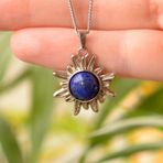 Taş Sandığı Lapis Lazuli Taşı Güneş Kolye