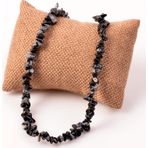 Taş Sandığı Obsidyen Taşı Şekilsiz Kolye - Kar Tanesi Obsidyen