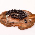 Taş Sandığı Obsidyen Taşı Tesbih ( 8 mm ) - Yüksek Kalite -
