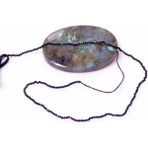Taş Sandığı Siyah Spinel Taşı Dizi 30 cm - 1,8 mm ( Çok İnce )