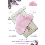 TAŞ SEPETİ Pembe Kuvars Gua Sha Kalp Şekli Masaj Taşı