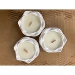 Taş Tozu Vanilya Aromalı Lotus Mumluk Dekoratif/aksesuar Set - 3 Adet