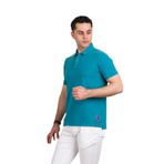 TAŞ YIKAMA REGULAR FİT LACOST KUMAŞ POLO YAKA PAMUKLU ERKEK T-SHİRT TURKUAZ M