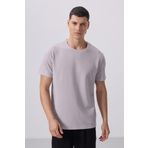 Taş Yüzeyi Dokulu Rahat Form Basic Erkek T-Shirt - 88436