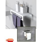 Tasagram Metal Banyo Havlu Askılığı Ve Tuvalet Kağıdı Askılığı 2'li Set Beyaz