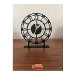 TASAGRAM Retro Görünümlü Roma Rakamları Ile Şık Metal Siyah Gri Dekoratif Masa Üstü Saati 25x23cm