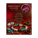 Tasarım 169AST20 Akrep Burcu Bilekliği - Sertifikalı - Ay Taşı, Akuamarin, K. Gözü, Labradorit, Turkuaz , Lal Taşı