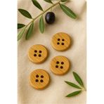 Tasarım Ahşap Düğme Zeytin Ağacı 2.5 cm Çapında 10 Adet.