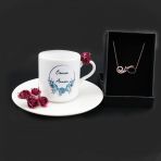 Tasarım Canım Annem Fincan Annem Gümüş Kolye Anneler Günü Seti