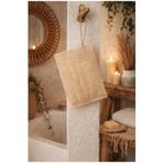 Tasarım Doğal Lif Kabaklı Sabun Kesesi 14x10 cm İçi Saf Sabunlu Peeling Etkili Doğal Banyo Lifi