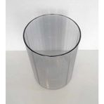 Tasarım Evi Gri Füme Cam Boru Şeklinde Şamdan Camı Avize Camı E27 Boru Cam (En 10CM Boy 15CM) 1 Parça Metal - Ahşap Rengi
