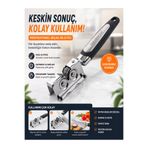 Tasarım Evi Paslanmaz Çelik Bıçak Bileyici Çift Diskli Mekanizmalı Kaymaz Taban Ergonomik Saplı El Tipi Bileyici