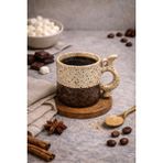 Tasarım Kahve Fincanı - Kahverengi - Cappuccino - Beyaz