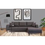 Tasarım Nero Köşe Koltuk, Koyu Gri, 250X160, Sağ Köşe