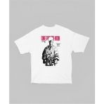 Tasarım One Punch Man Baskılı Unisex Oversize Anime Dizi Karakter Tişört - Beyaz - 4XL