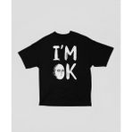 Tasarım One Punch Man Baskılı Unisex Oversize Anime Dizi Karakter Tişört - Siyah - 3XL