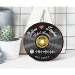 Tasarım Şeker 50 Parça Nikah Hatırası Plak Spotify Kodlu Ahşap Magnet 6x6 cm Renkli Özel Gün Hediyesi