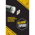 Tasarım Sentezi 3'lü Silikon Tüpü Tıpası Kuruma Önleyici Sızdırmazlık Mastik Ağzı Koruyucu Kapak Beyaz