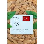 Tasarım Sentezi Rozet Metal Broş Yaka Okul Çantası Kıyafet Şapka Takı Aksesuar Türk Bayrağı Ay Yıldız Sancak Rosette