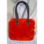 Tasarım Teddy Peluş Omuz Çantası - 51R-Turuncu