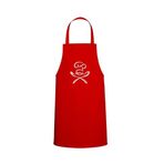 Tasarım Trend Bıyıklı Chef Tasarım Özel Baskılı Chef Mutfak Önlüğü Kırmızı