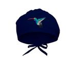 Tasarım Trend Dijital Baskılı Arı Kuşu Cerrahi Bone - Doktor ve Hemşire Bonesi Hastane Bonesi Lacivert