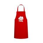 Tasarım Trend Let'S Cook Yazılı Servis Tasarım Özel Baskılı Chef Mutfak Önlüğü Kırmızı