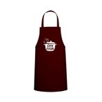Tasarım Trend Tencere Içi Love Cooking Yazılı Özel Baskılı Chef Mutfak Önlüğü Bordo