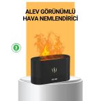 Tasarımlı Alev Efektli Led Aromaterapi Hava Nemlendirici