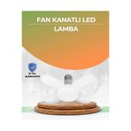 Tasarruflu Pervane LED Ampül 4 Kollu 60 Watt Geniş Alan Aydınlatma EmrTDUCZZZVM60LEDAMPÜL-2