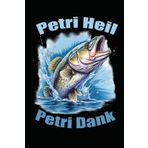 Taschenbuch Petri Dank: Notizbuch Petri Heil Angler Angelrute