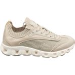 Taşçı Ayakkabı Kadın Sneaker Triko Lastikli Çorap Model Ortopedik Poli Taban Günlük Spor Ayakkabı Flet 365Z BEJ
