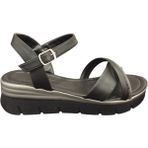 Taşçı Ayakkabı Ventes 5812004Z Kadın Günlük Taş Işlemeli 4 cm Topuk Boyu Tek Bant Sandalet - Siyah