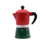 Taşev T1197 Adamo 6 Fincan Kırmızı Yeşil Moka Pot