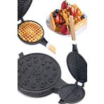 Taşhan Döküm Waffle Tavası Ahşap Kulp Siyah